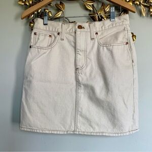 J. Crew Ecru Denim Mini Skirt